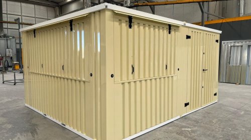 Bővíthető, lapraszerelt  árusító konténer